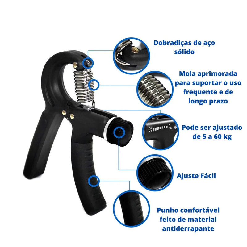 Hand Grip Com Mola Ajustável 5kg A 60kg