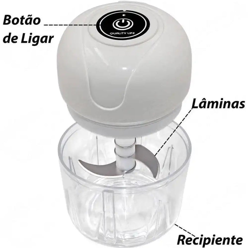 Mini Processador de Alimentos Elétrico Original Bivolt