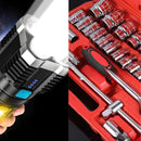 Kit de ferramentas com 46 peças + lanterna tática LED potente
