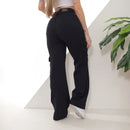 Calça Cargo Feminina Preta – Perna Larga