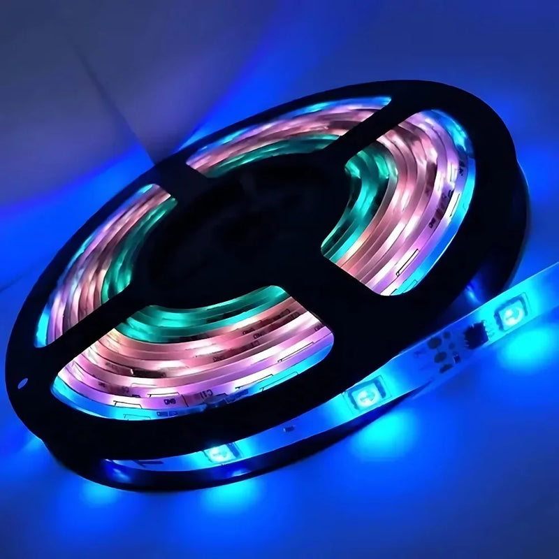 Fita de LED RGB SMD 5050 de 5m com Fonte e Controle